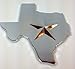 Poker Weight Premium Texas Lone Star State Metal Auto Emblem (w/Silver Star in 3D)