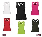 U.S BASIC LADIES RACERBACK VEST TANK TOP - 6 GREAT COLOURS