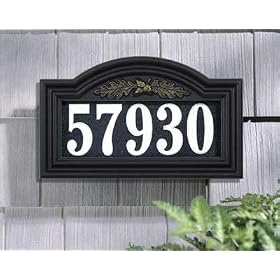 Oakleaf Arch Illuminator Address Plaque - Standard Plaque, Verdigris - VP, Pewter Silver -... by 