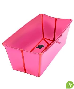 Flexibath The Award Winning Foldable Baby Bath - Pink Red