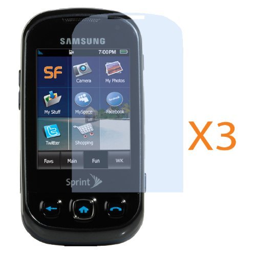 Fosmon? 3 Pack Premium Quality Transparent Clear Screen Protector Shield for Sprint Samsung Seek SPH-M350