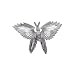 Sterling Silver Butterfly Pin - Artisan Handcrafted in Mexico