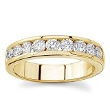 18k Yellow Gold Channel-Set Round Diamond Band (G/VS2, 1 ct. tw.)