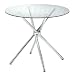 Kitchen & Housewares : Café Glass Top Dining Table - Chrome