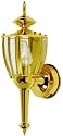 Designers Edge L-2553PB 16-Inch Dual Eye Motion-Activated Outdoor One-Light Upward Wall Sconce, Polished Brass with Beveled Glass
