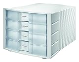 Produkt-Bild: Han 1010-X-63 Impuls Schubladenbox inklusive Klebeetiketten, lichtgrau/transluzent klar