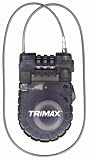 Trimax T33RC Retractable Cable 3-Digit Combo Lock (36 x 3mm)