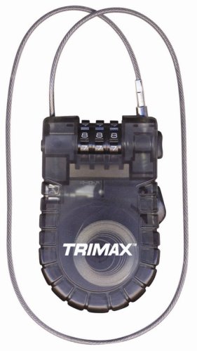 Trimax T33RC Retractable Cable 3-Digit Combo Lock (36 x 3mm)