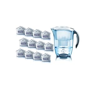 BRITA 12 Maxtra Cartridges + 1 free white Elemaris Cool jug - L03661