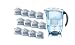 Brita - L03661- Lot 1 an Elemaris Blanche soit 12 cartouches Maxtra achetées + 1 carafe filtrante Elemaris blanche offerte- Technologie de filtration Maxtra