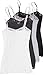 Hollywood Star Fashion Women's Long Lace Trim Plain Spaghetti Strap Cami Tank