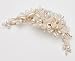 Ivory and Gold Ribbon Gold Bridal Comb