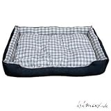 (28) XXL Kariert Hundebett Hundekissen 120 x 85 x 20 cm