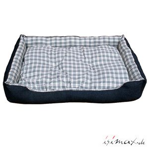 (28) XXL Kariert Hundebett Hundekissen 120 x 85 x 20 cm