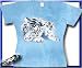 Suchen : wei&szlig;er Tiger + Baby - Damen T-Shirt, talliert - handgebatikt, 100% Baumwolle