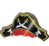 4 Chapeaux Pirate en Carton - Anniversaire Enfant - Goûter enfant - Déguisement Pirate