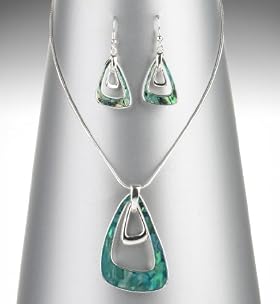 Silver Plated Triangle Swing Necklace 