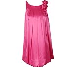 PLEATED ROSETTE BUBBLE DRESS for Bridesmaid Formal Prom