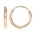 JewelStop 14K Rose Pink Gold Endless Hoop Earrings - 10mm