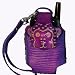 Hand-made Genuine Leather Purple Color Cell Phone Case, Monkey Face Design, Adjustible Size and Wristlet Strap