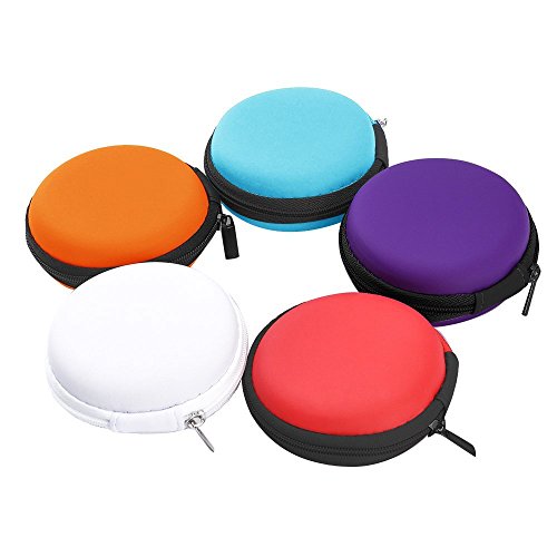 Eboot 5 pack earphone case round carrying hard eva earb…