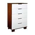 babyletto Modo 5-drawer Dresser in Espresso/White