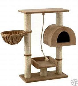 Go Pet Club Small Cat Tree Furniture Beige