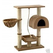 Go Pet Club Small Cat Tree Furniture Beige