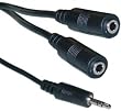 2 x 3.5mm Stereo Female / 3.5mm Stereo Male, 6 ft