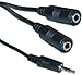 2 x 3.5mm Stereo Female / 3.5mm Stereo Male, 6 ft