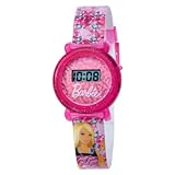 Armitron Kids' 3500014 Character Pink Sparkling Dial Barbie Digital Watch
