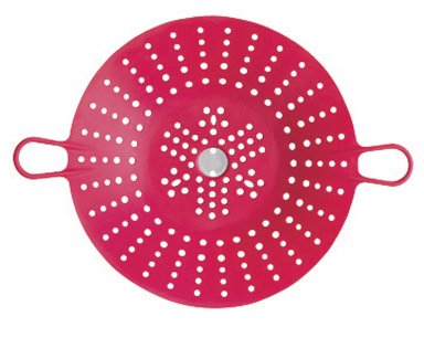 Chef'n SleekStor Veggie Steam Silicone Steamer, Cherry