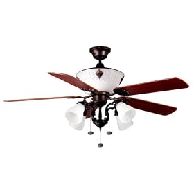 Litex VIC52ABZ5LK4 Victoria 52-Inch Remote Control Adaptable Five-Blade Ceiling Fan, Aged... by Litex