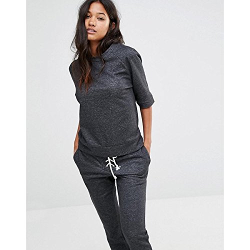 グラマラス アウター パーカ＆スウェット Glamorous Short Sleeve Oversized Sweatsh Washedblac [並行輸入品]