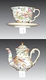 Blue Bird Garden Porcelain Teapot Night Light
