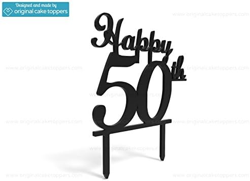 Original Cake Toppers Happy 50th - Black