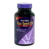 Natrol Flaxseed Oil, 1,000 mg, 120 Softgels (Pack of 3)