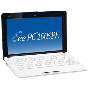 Asus Eee PC 1005PE 25,7 cm (10,1 Zoll) Netbook (Intel Atom N450 1.6GHz, 1GB RAM, 250GB HDD, Win 7 Starter) weiß
