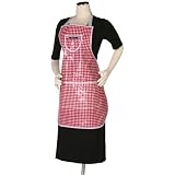 Gloveables Classic Oilcloth Apron in Red and White Gingham