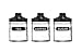 Tea Coffee Sugar Jars Premier Housewares Glass Tea Coffee and Sugar Jars with Lids and Text, Set of 3, Black/White