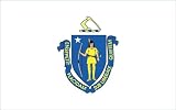 Valley Forge Nylon Massachusetts State Flag, measures 3-Foot x 5-Foot