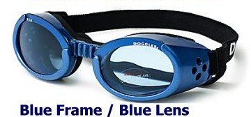 DOGGLES ILS Sunglasses - Protection from UV Rays for Your Dog - Shatterproof and Antifog - Blue Frame/Blue Lens - Medium