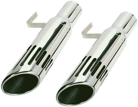 PG Classic 108-S3B Mopar B-body 3 Inches Long-style Black Inserts Stainless Slotted Exhaust Tips