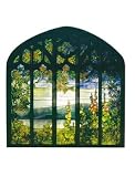 Landscape with Hollyhocks - Fine Art Print - 28x35.5cm - Art247 Poster Print