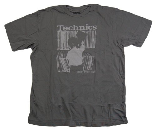 Technics Crates teach them well T-Shirt- Charcoal Technics Crates teach them well T-Shirt- Charcoal