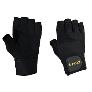 B Nooch Gym Gloves - With Wrist Support Wraps - Best Workout Apparel For Weight Lifting & Strength Training - Protect Your Hands With Weightlifting Gear & Equipment For Men & Women - Dedicated To Growth, Exercise & Fitness - One Year Fully Guaranteed - FREE WORKOUT BONUS With Purchase, Large