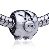 Pandora Style Bead Cute Pig European Charm Bead Fits Pandora Bracelet