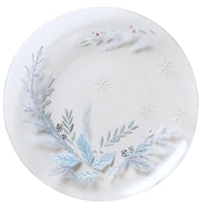 Pfaltzgraff Winter Frost Etched Glass Dessert Plates, Set of 4