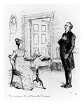 Mr. Collins and Elizabeth, from Pride and Prejudice by Jane Austen circa 1894 Art Giclee Poster Print by Hugh Thomson, 12x16