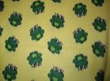 Frogs on Yellow Fleece Throw Blanket